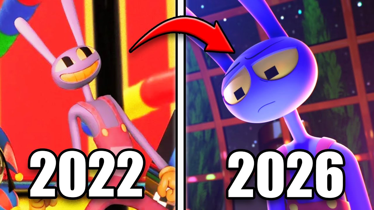 EVOLUCIÓN de JAX de Amazing Digital Circus 2022-2026 (Ep 1-8)