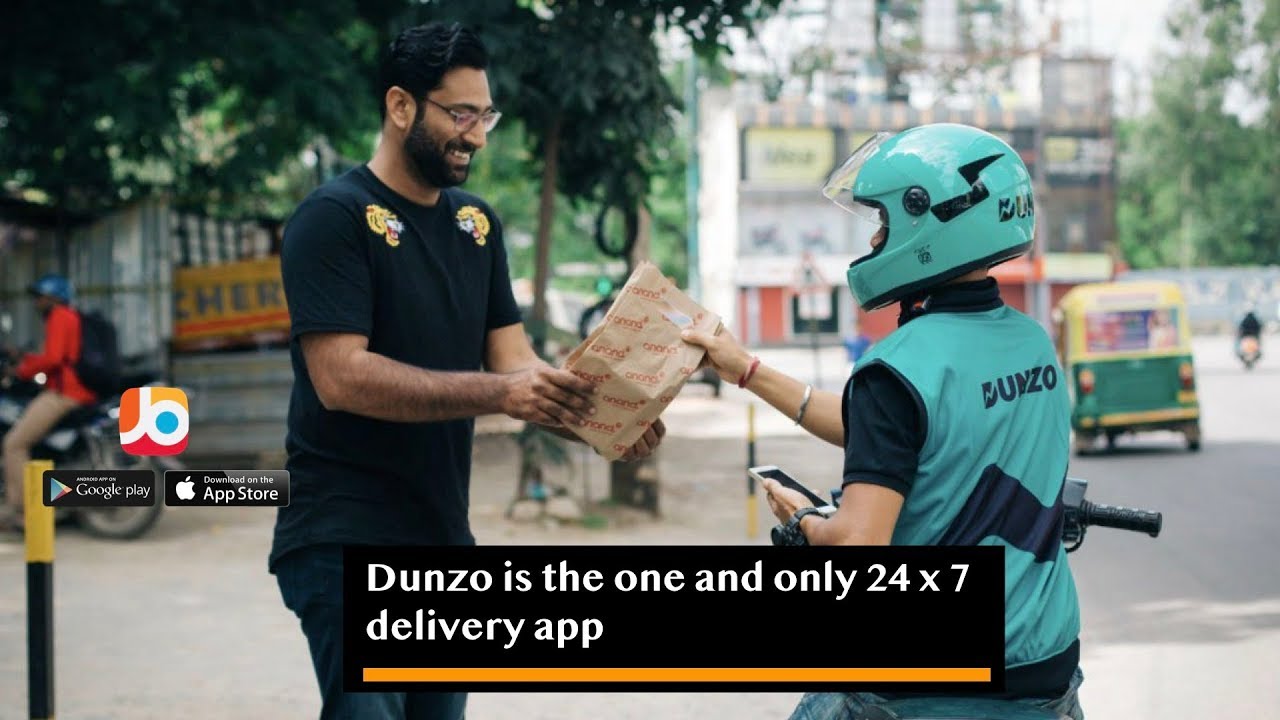 Dunzo is the one and only 24 x 7 delivery app