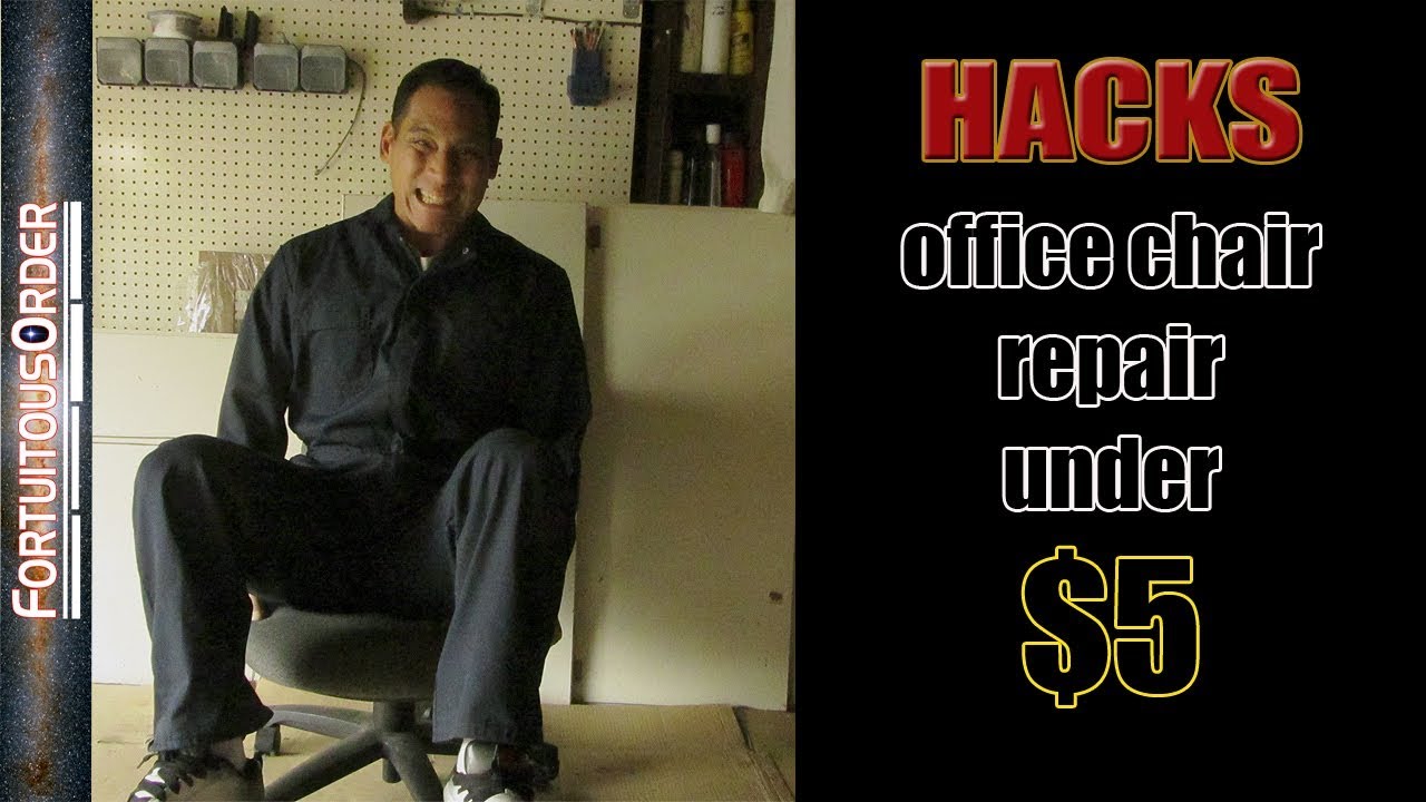 Sinking Office Chair hack with PVC pipe