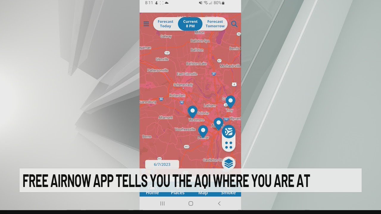 Free AirNow app tells you the AQI where you're at
