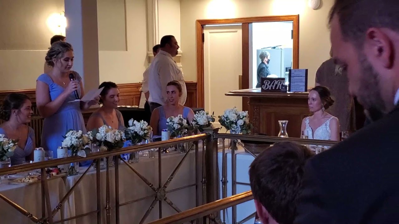 Hands Down the FUNNIEST MAID OF HONOR SPEECH