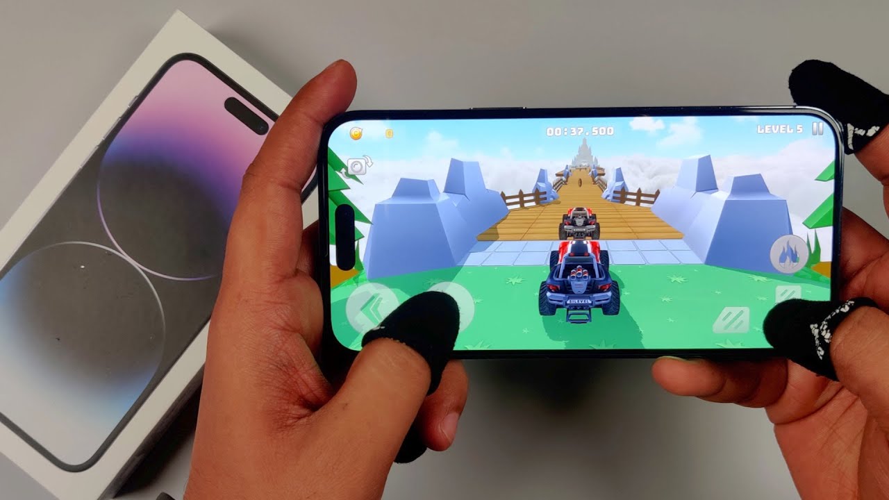 IPHONE 14 PRO MAX MOUNTAIN CLIMB STUNT GAMEPLAY TEST 3D RACING GAME 4X4 CARS