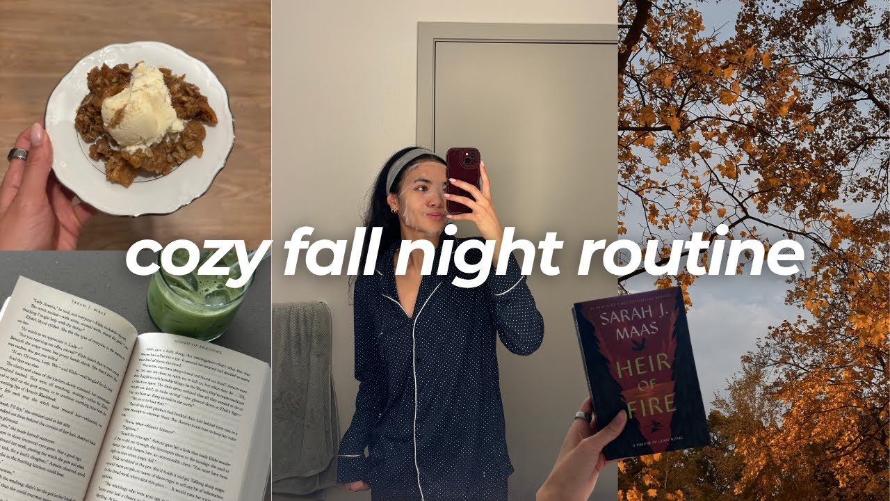 COZY FALL NIGHT ROUTINE ❥ fall baking, reading, self-care, & romanticizing life