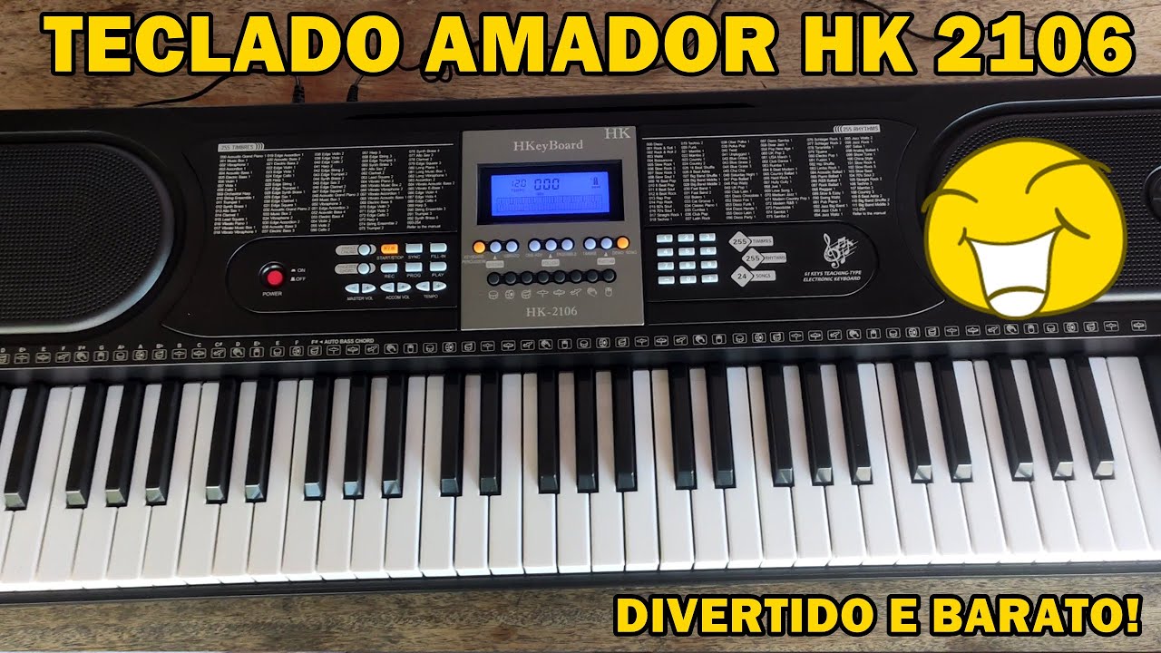 TECLADO HK 2106 divertido e barato #tecladoparainiciante