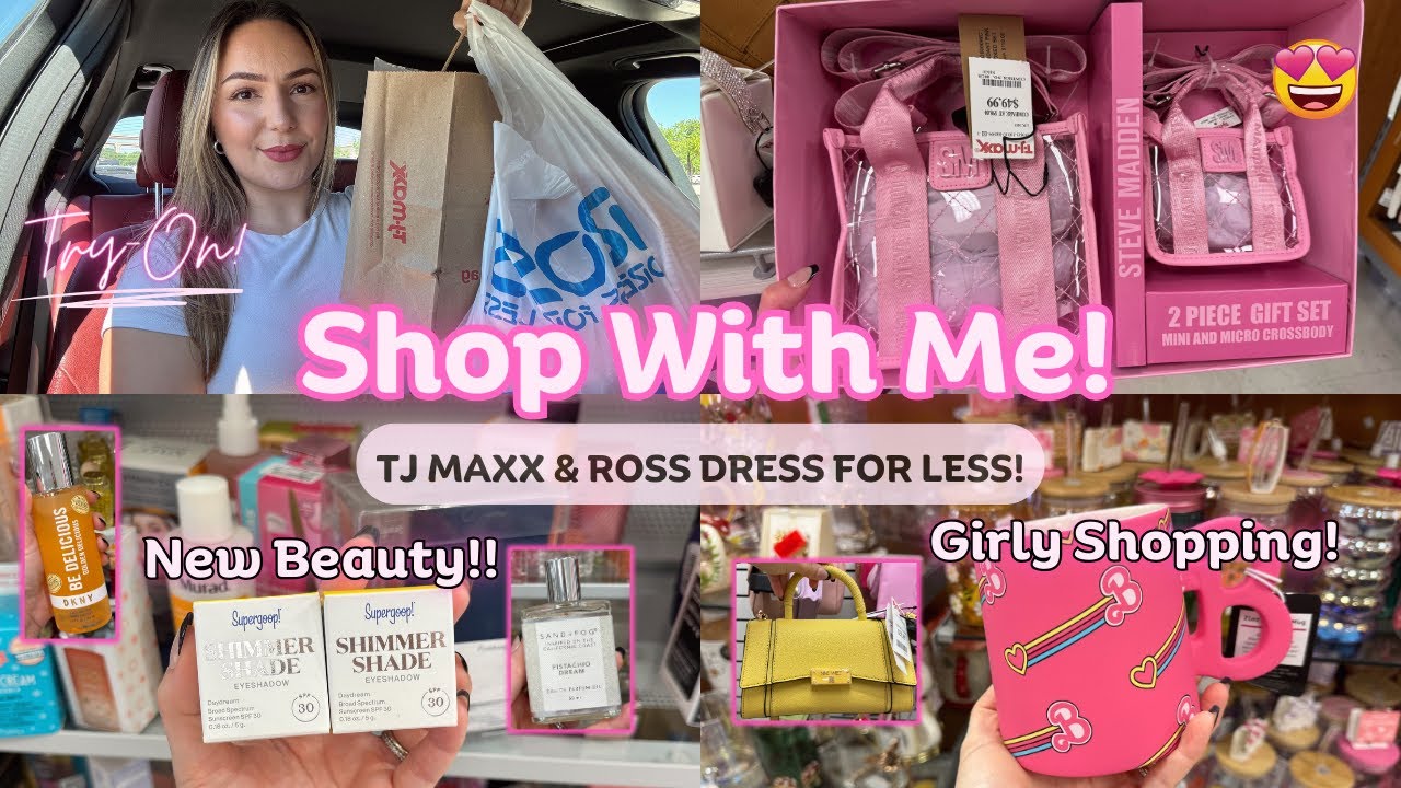 SHOPPING AT TJ MAXX & ROSS DRESS FOR LESS 🛍️ Clothes, purses, makeup & more! ✨