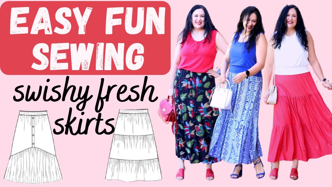 PULL UP fresh SWISHY skirts! 3 Caprice (Love Notions). Pockets, gathering, plackets & more!