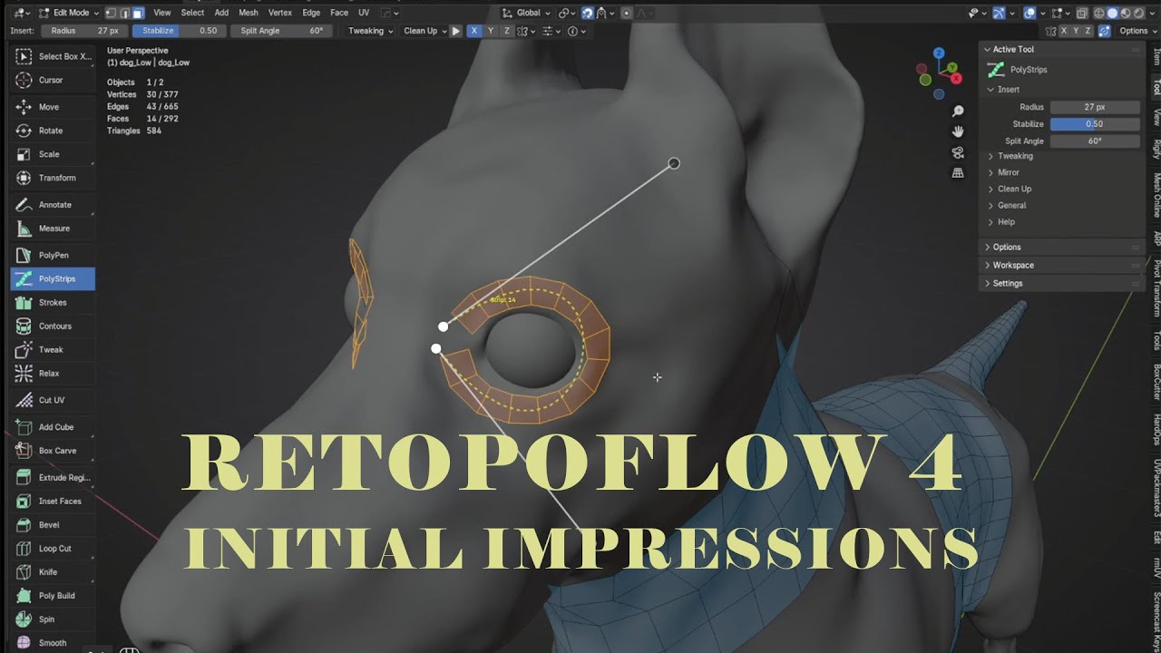 RetopoFlow 4 Initial Impressions