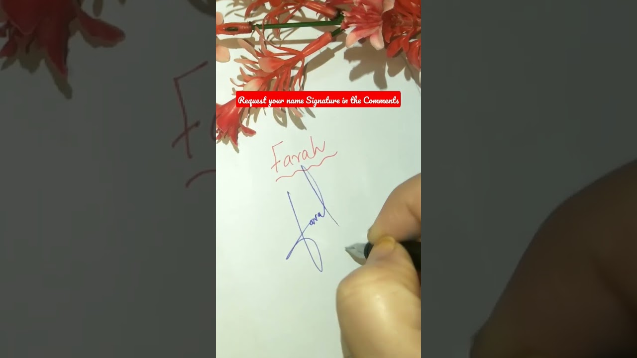 Farah name Signature✍️🍀💞#youtube #ytshorts #youtubeshorts