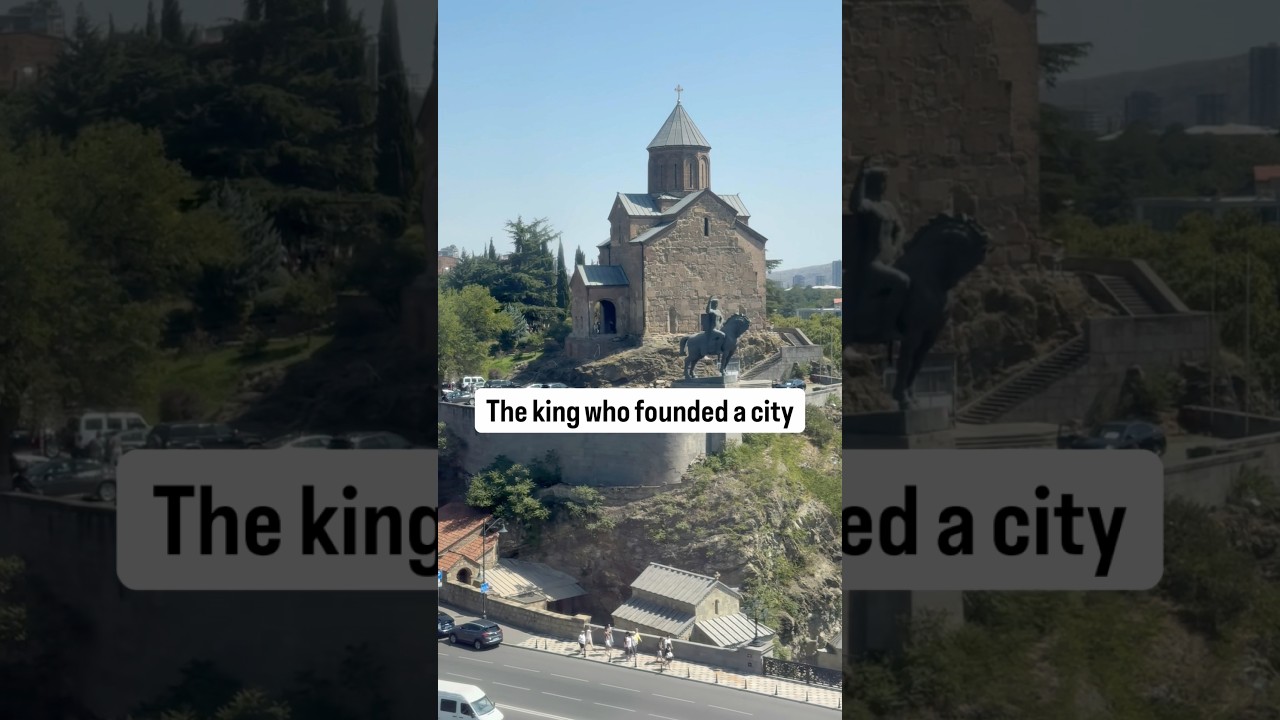 Next to Metekhi Church in Tbilisi is statue of King Vakhtang Gorgasali,5C ruler who founded the city