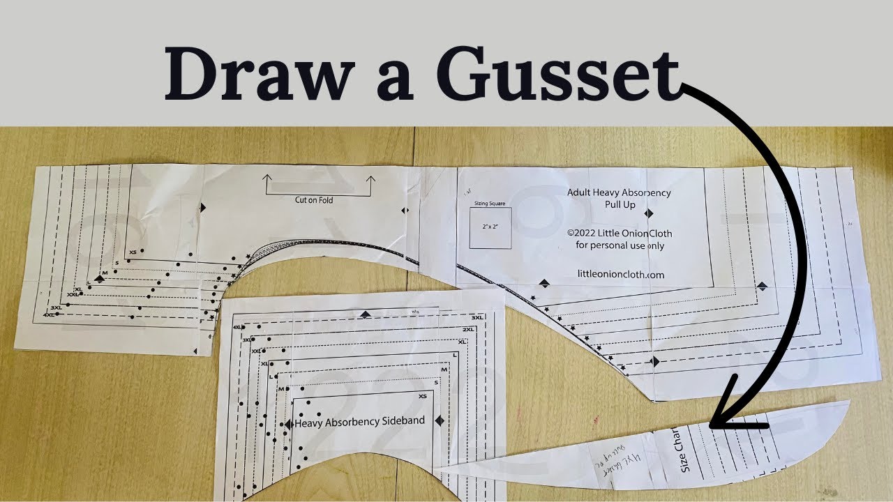 How to Draw a Gusset on a Pull Up Pattern