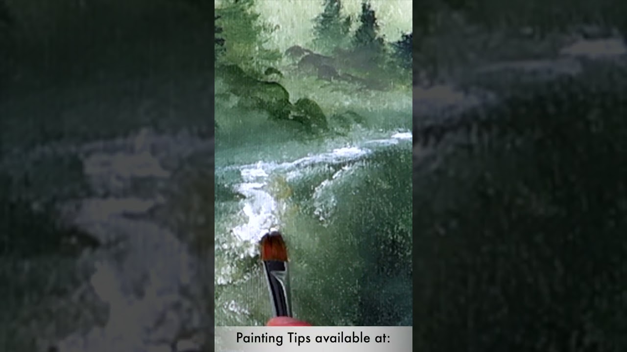 How to paint fallen tree in the rushing waterfall | Acrylics #stepbystepart #painting
