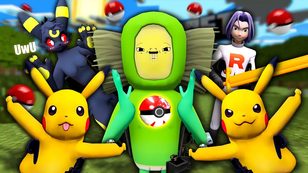 GRZESIO ŁAPIE POKEMONY W MINECRAFT w BONELAB!