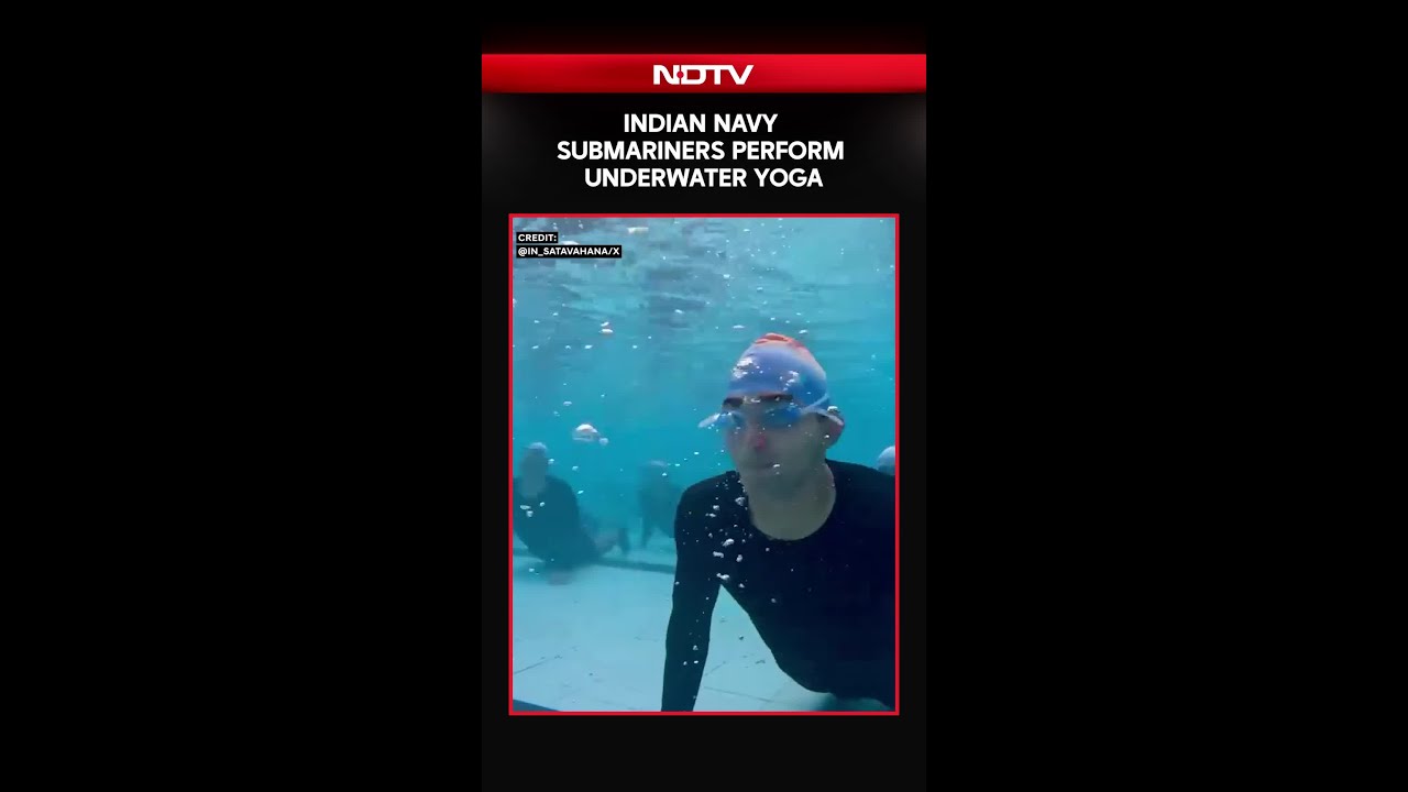 Indian Navy Submariners Showcase Discipline With Underwater Yoga