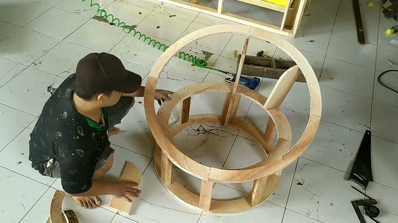 Membuat sofa | Cara membuat rangka sofa labu