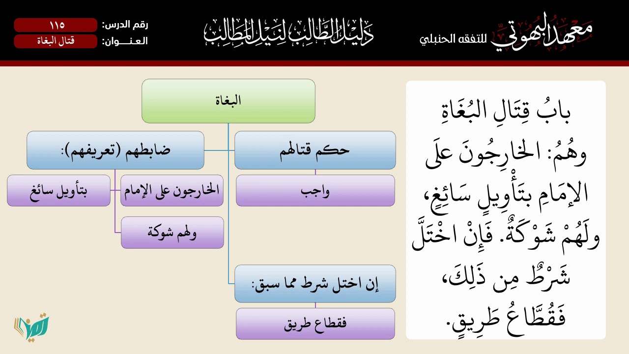 115 دليل الطالب:  قتال البغاة