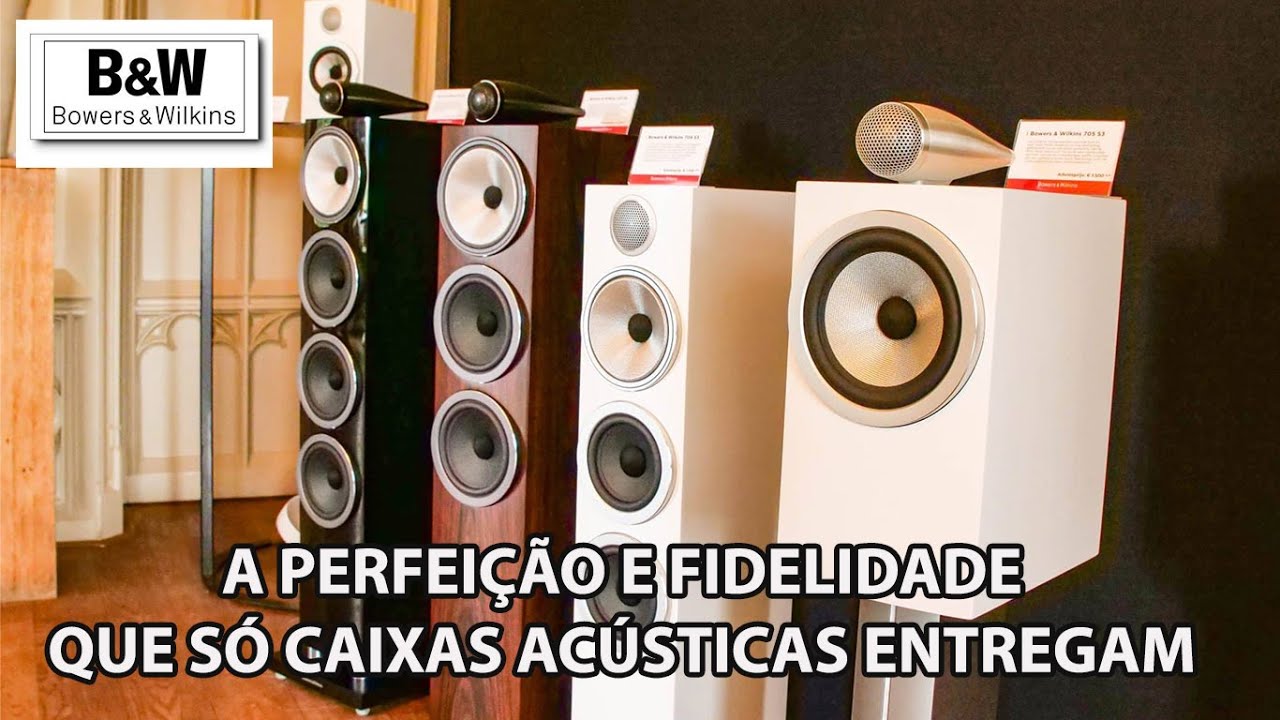 ACÚSTICA PEFEITA BOWERS & WILKINS LINHA 700 S CAIXAS TORRES E BOOKSHELF