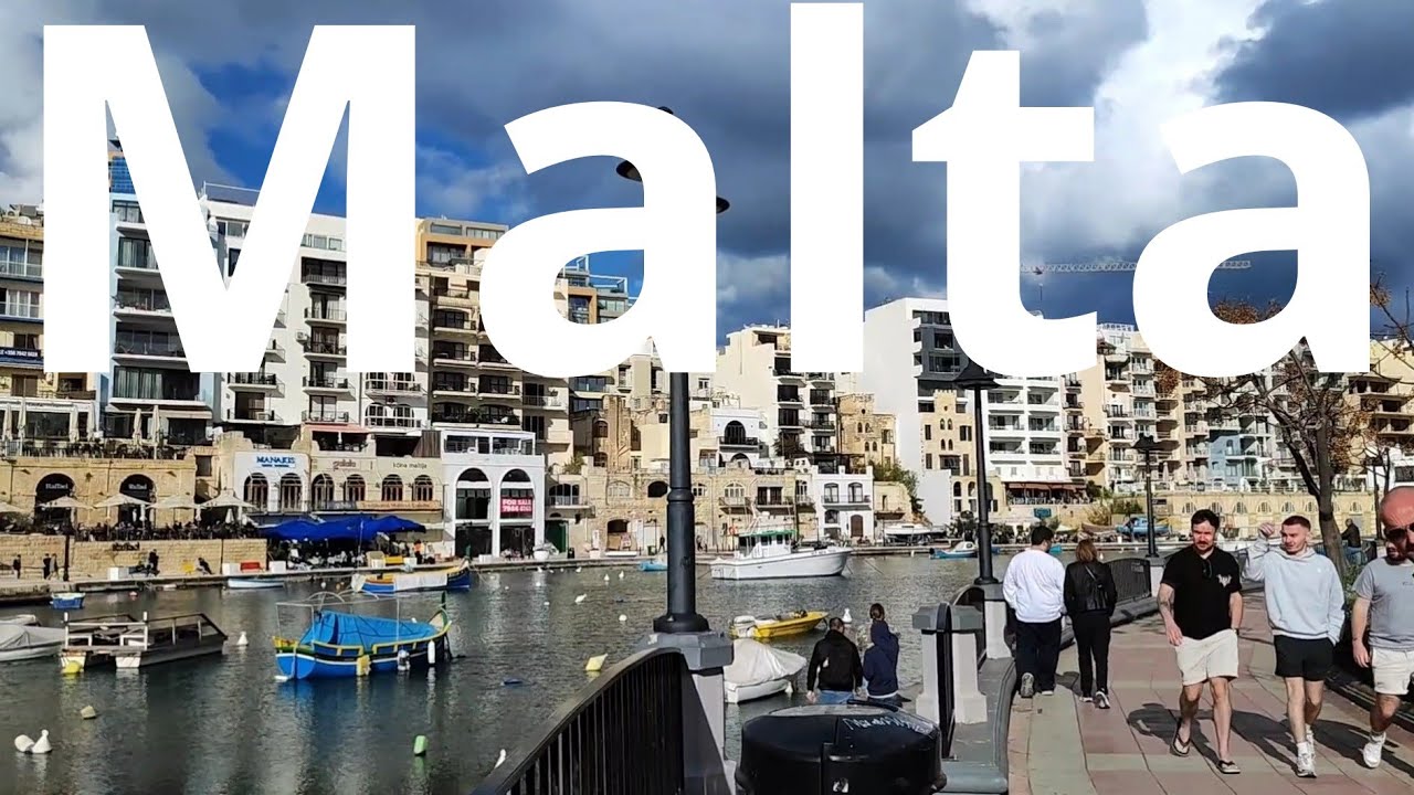 St.Julian’s Malta Walking Tour 🇲🇹 | Balluta Bay to Paceville & St George’s Bay | March 2026