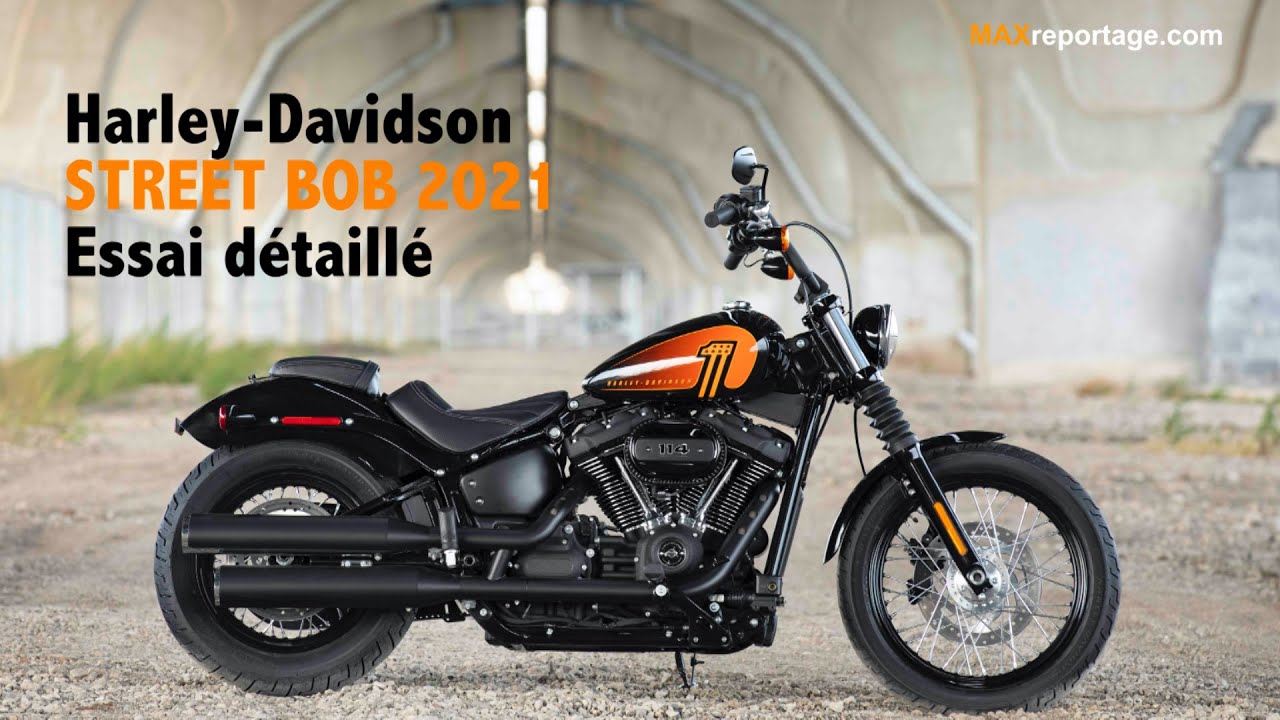 Essai 2021 Harley-Davidson Street Bob Softail avec le V-TWIN 114 de 1868 cm3