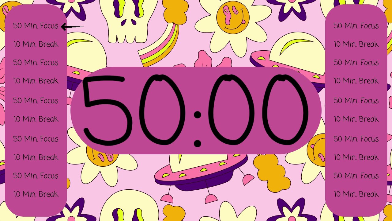 ⏳ 10-hour 50/10 Pomodoro Timer – Silent & Distraction-Free 🕒 | No Beeps, Just Focus