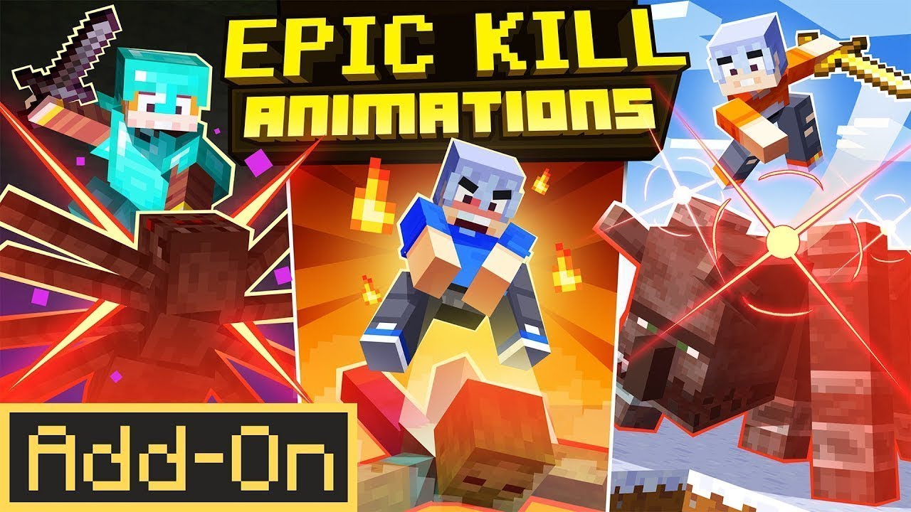 ESSE ADDON &Eacute; CINEMA! Epic Kill Animations Addon - Minecraft PE (Bedrock)
