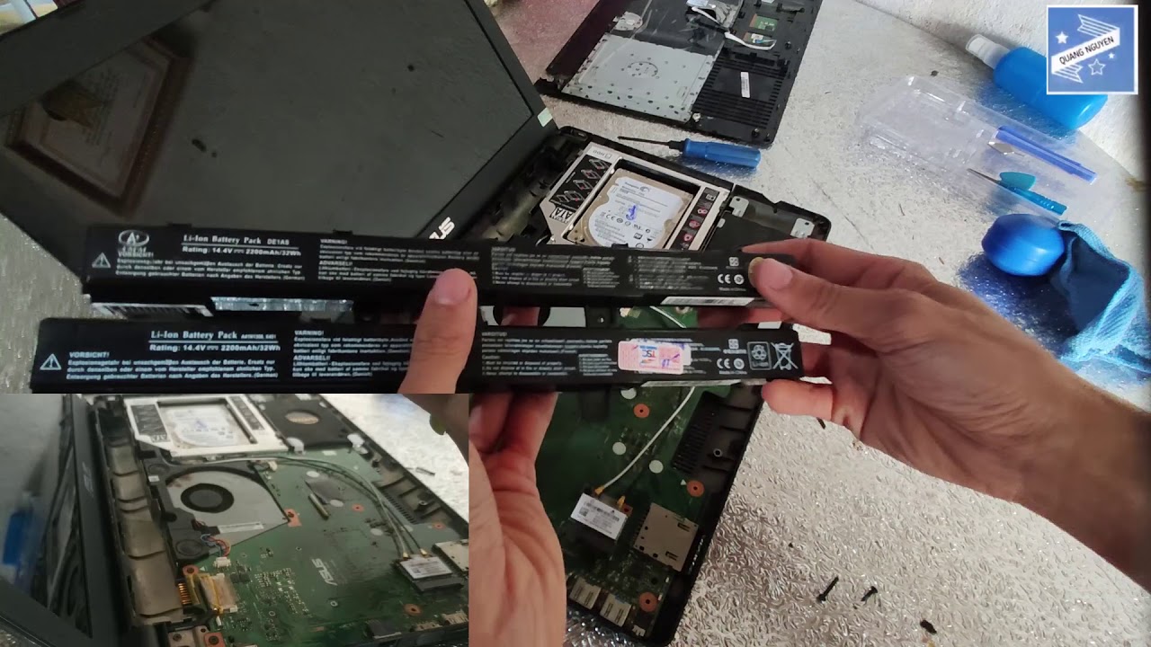 Đập hộp - Pin Laptop Asus X451C thay thế nhanh gọn