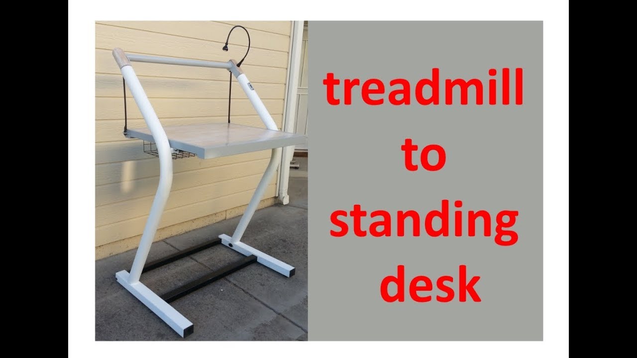 Upcycle treadmill to standing desk