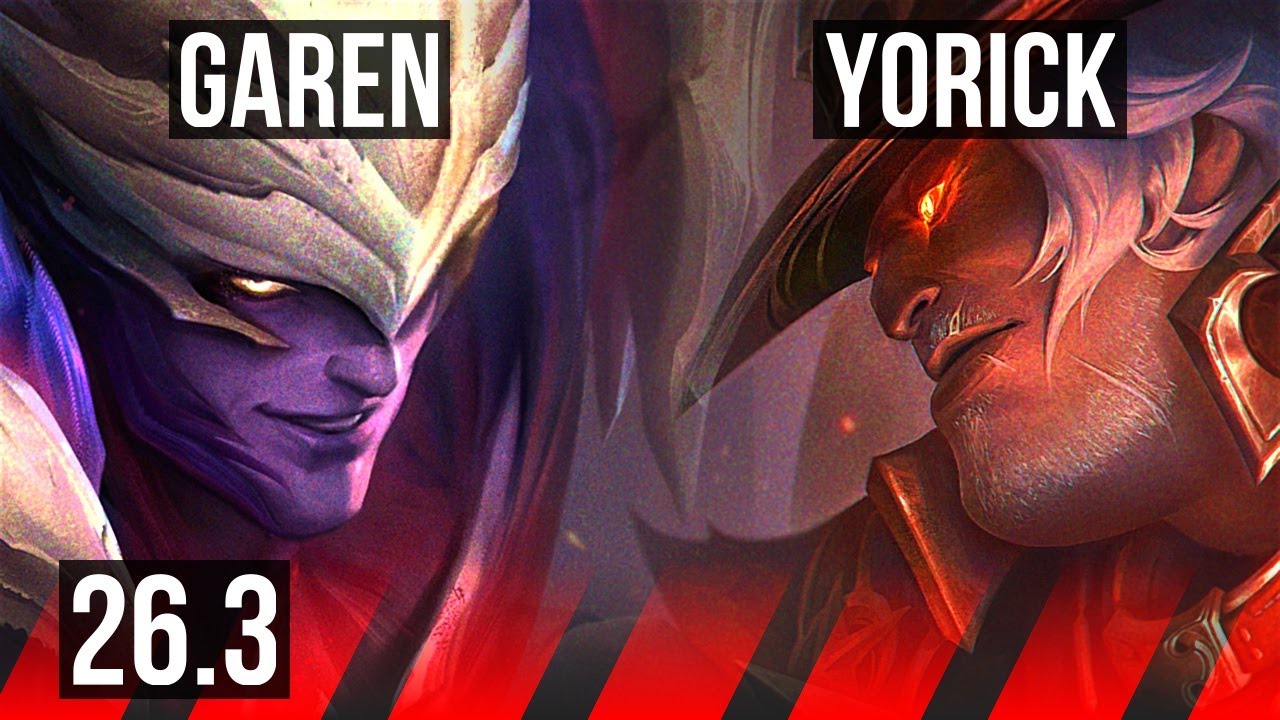 GAREN vs YORICK (TOP) | EUW Diamond | 26.3
