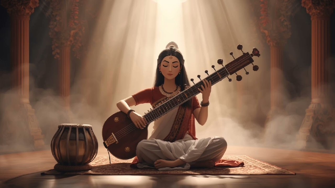 Moonlight Raag Pahadi 🌙 | Relaxing Sitar & Tabla Fusion for Deep Sleep & Meditation