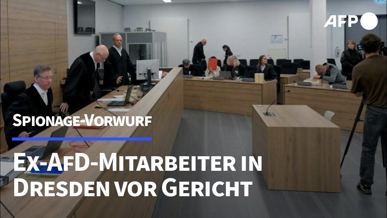 Spionage: Ex-Mitarbeiter von AfD-Politiker Krah in Dresden vor Gericht | AFP