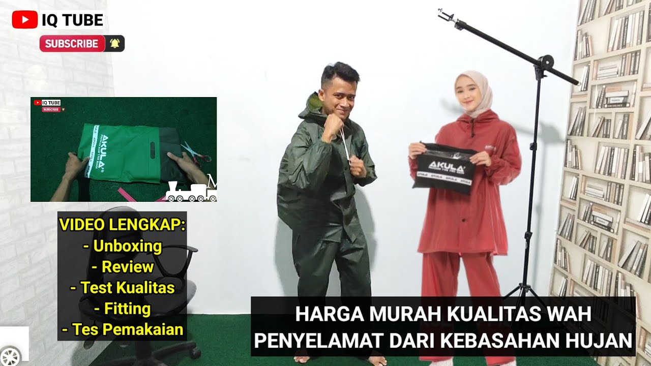 UNBOXING DAN REVIEW JAS HUJAN AKULA YANG LAGI BANYAK DIPAKAI || IQ TUBE
