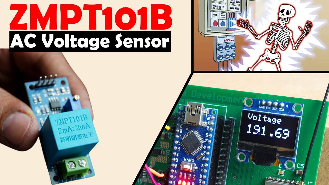 Датчик напряжения переменного тока ZMPT101B 250 В с Arduino, мониторинг напряжения