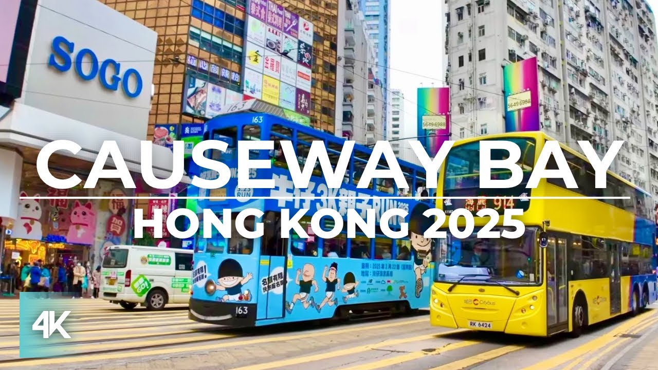 [4K] Causeway Bay Hong Kong Walking Tour | IKEA, Bakehouse, How To Get To 4 Malls in Causeway Bay