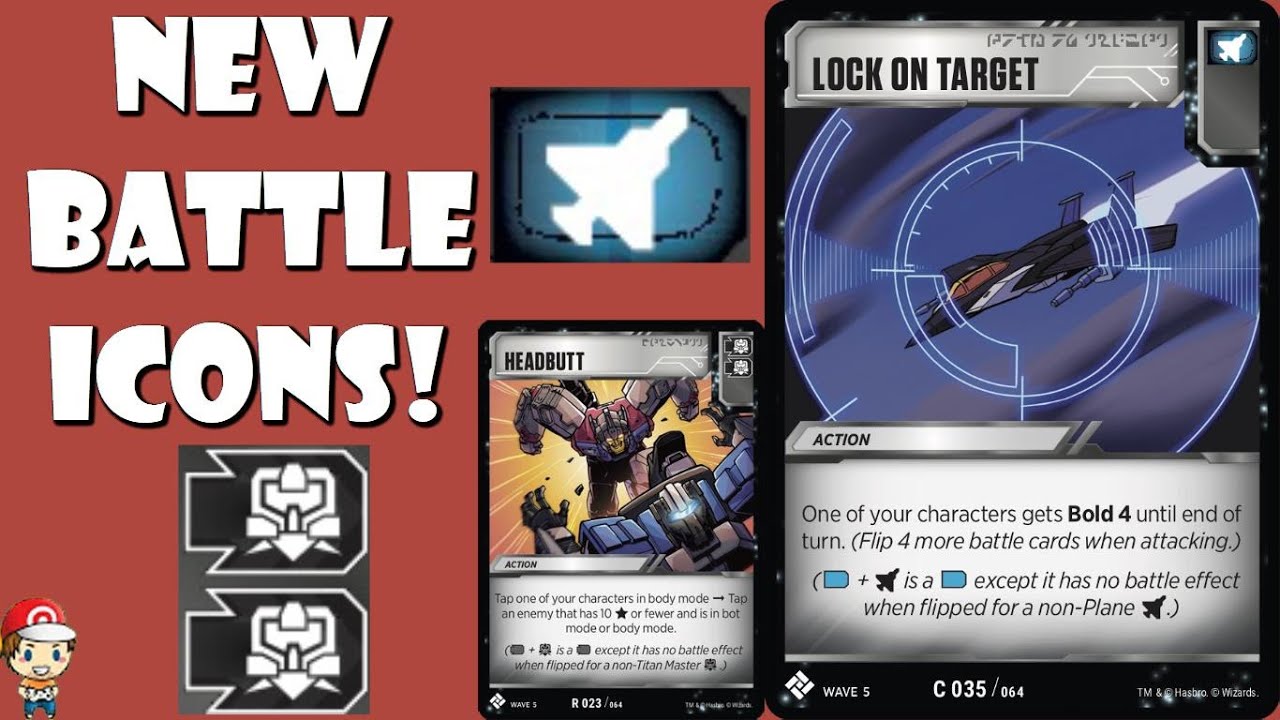 New Types of Battle Icons Coming to the Transformers TCG! Hybrid Icons! (Headbutt & Lock on Target)