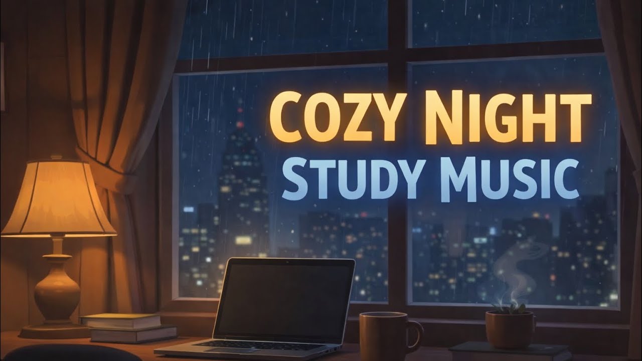 Cozy Night Study Music ☕🌙 | Lofi & Ambient for Focus and Relax