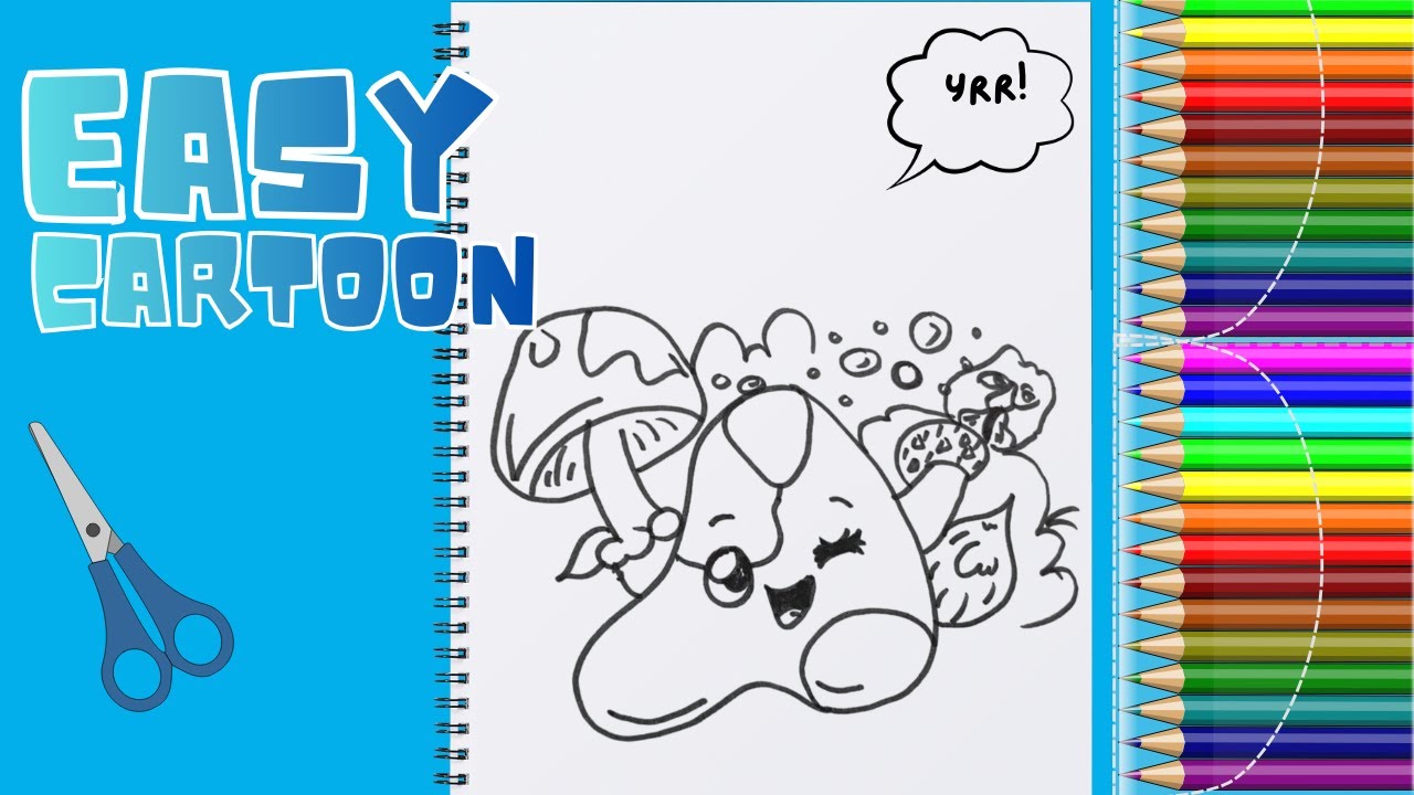 “Let’s draw an cute cartoon step by step! 🎭✨ Easy and fun drawing for kids!”