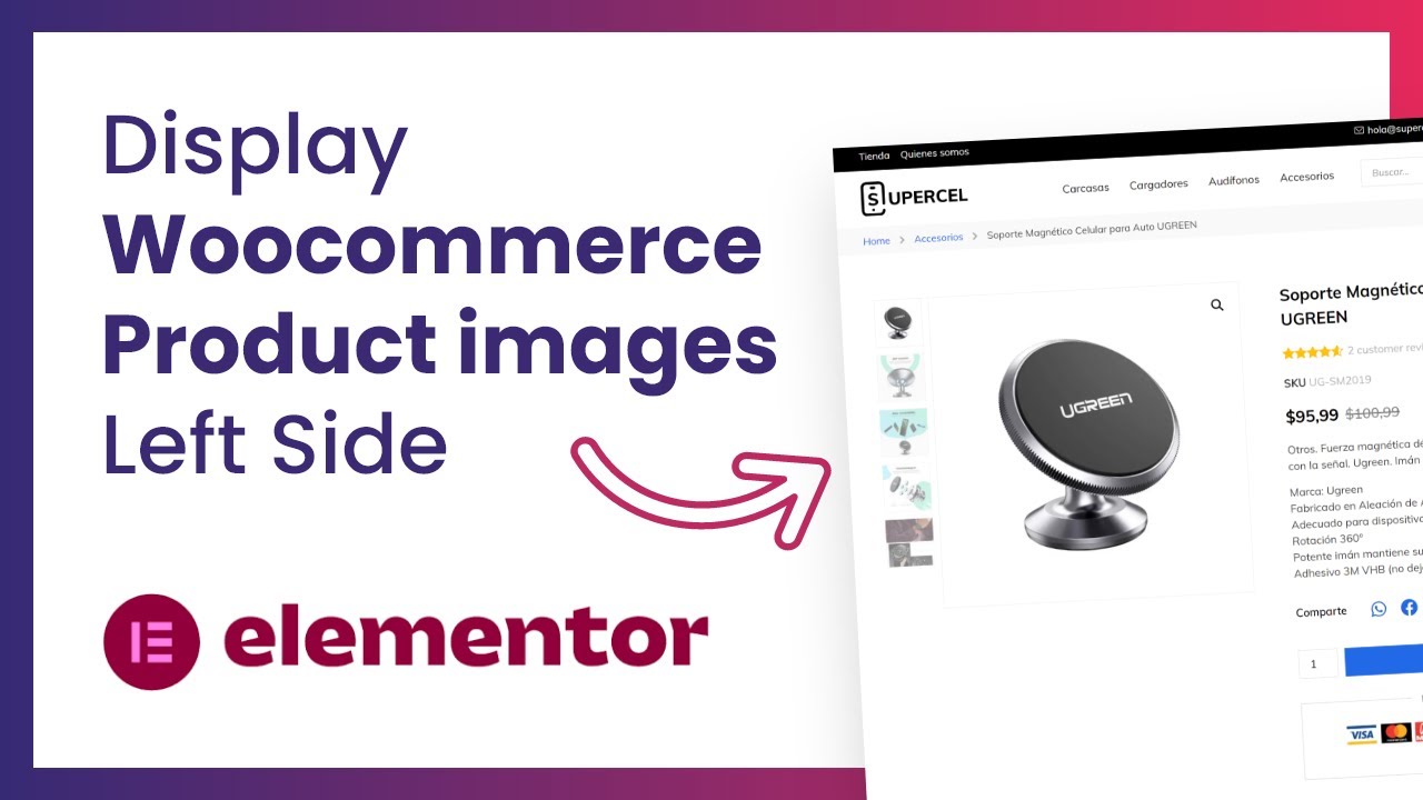 ✅ Display Product Image Gallery Thumbnails on the LEFT SIDE with Elementor & Woocommerce [2021]