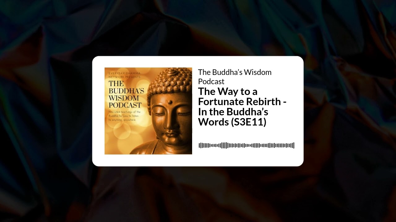 The Way to a Fortunate Rebirth - In the Buddha’s Words (S3E11) | The Buddha’s Wisdom Podcast