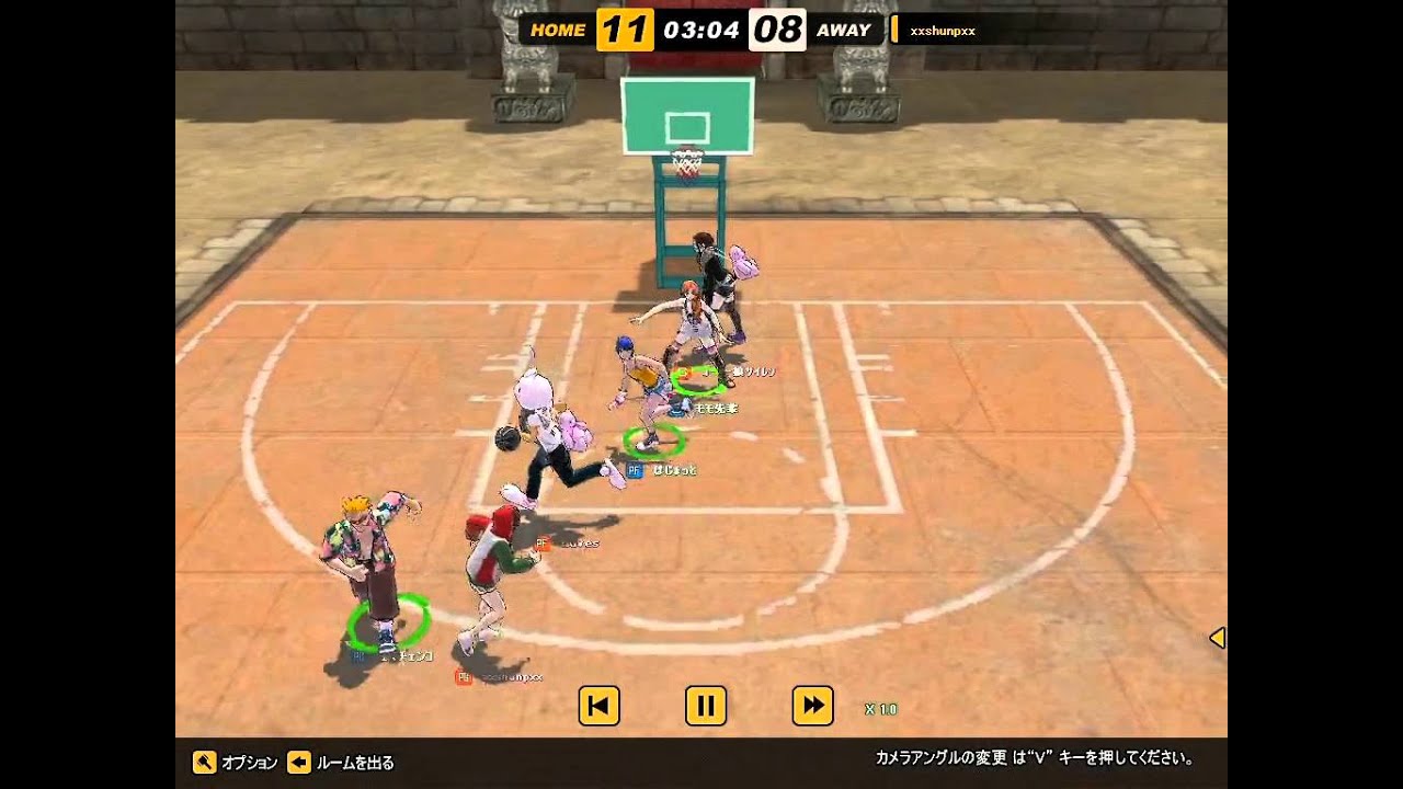 FSSB.jp Gameplay replay03 (PGPFC vs PGPFC) Mantis-TypeA フリスタ！バスケ試合【111103】