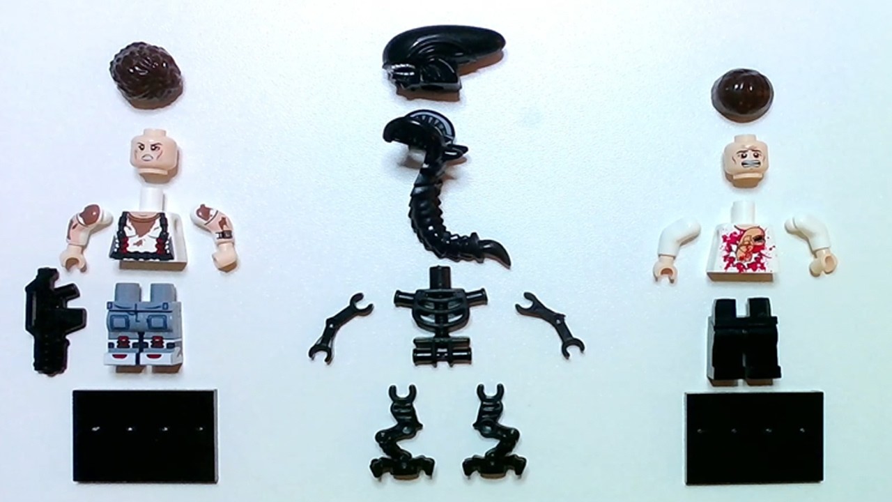 Custom  Lego Minifigur Alien Ripley / Unofficial Minifigure