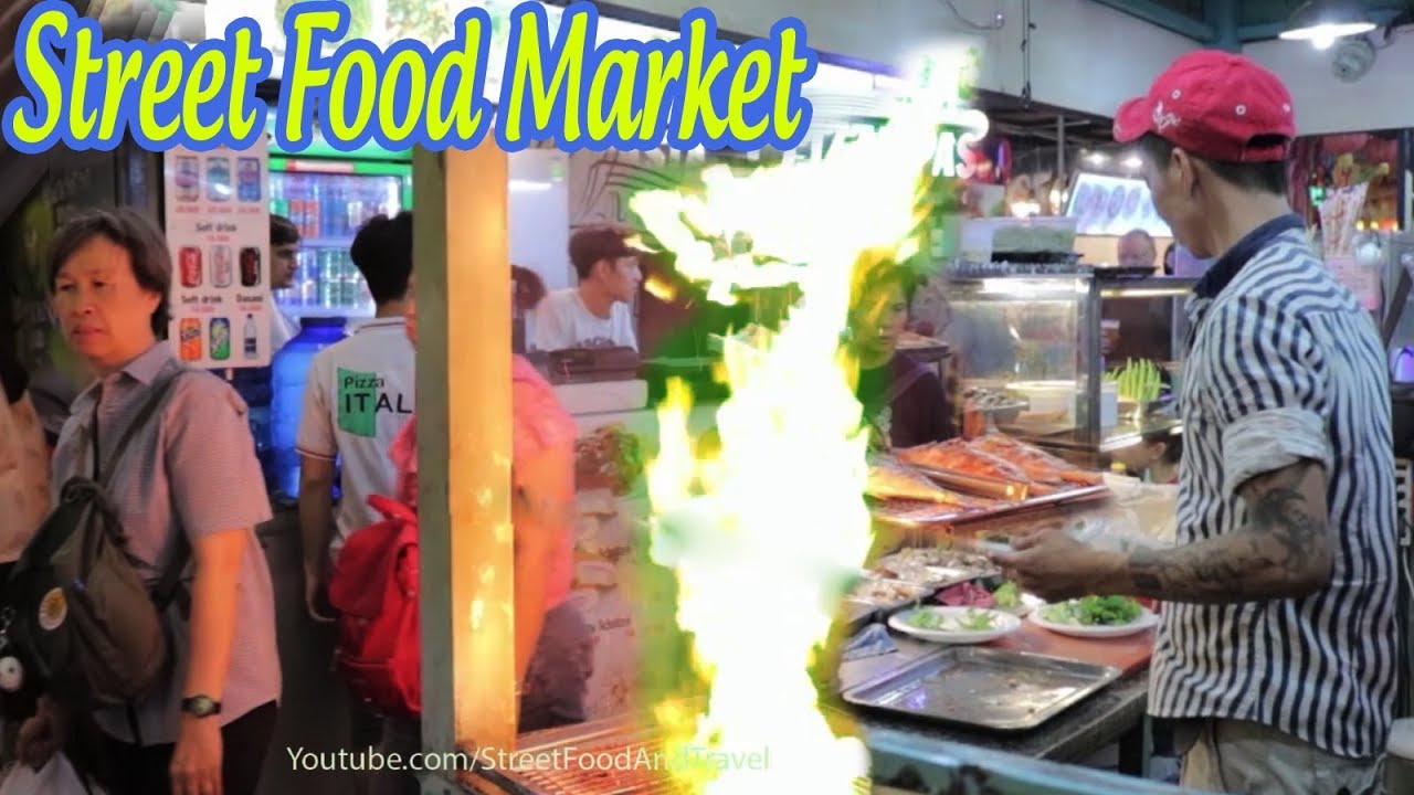 Ben Thanh Street Food Market in Saigon Vietnam 2018