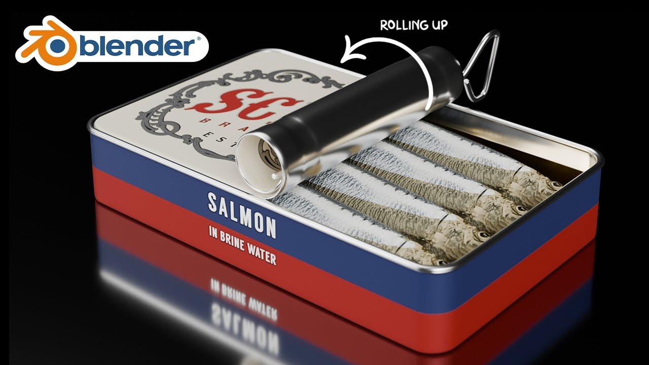 Blender - Sardine Tin Modeling & Roll Animation Tutorial
