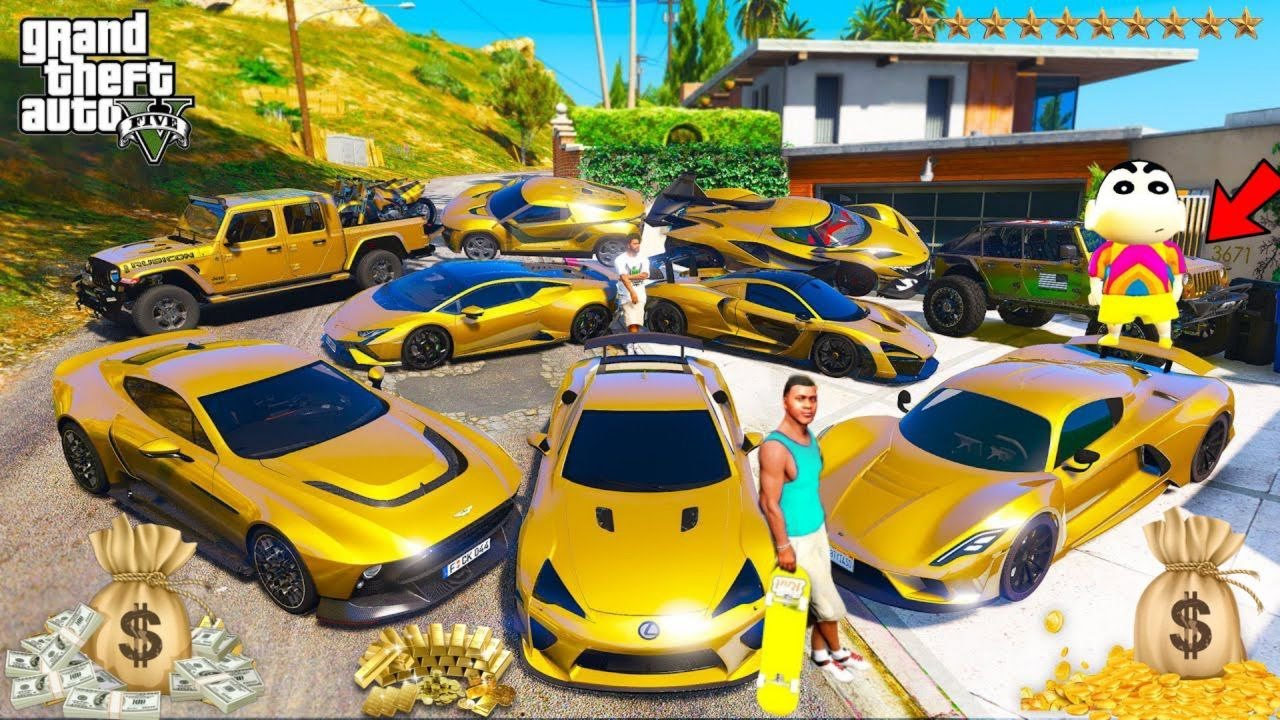 FRANKLIN TOUCH ANYTHING BECOME GOLD || EVERYTHING IS FREE IN GTA 5