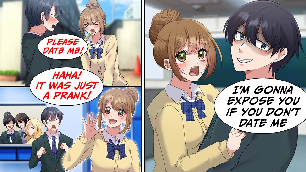 [Manga Dub] A girl asked me out as a prank, so I threatened her... [RomCom]