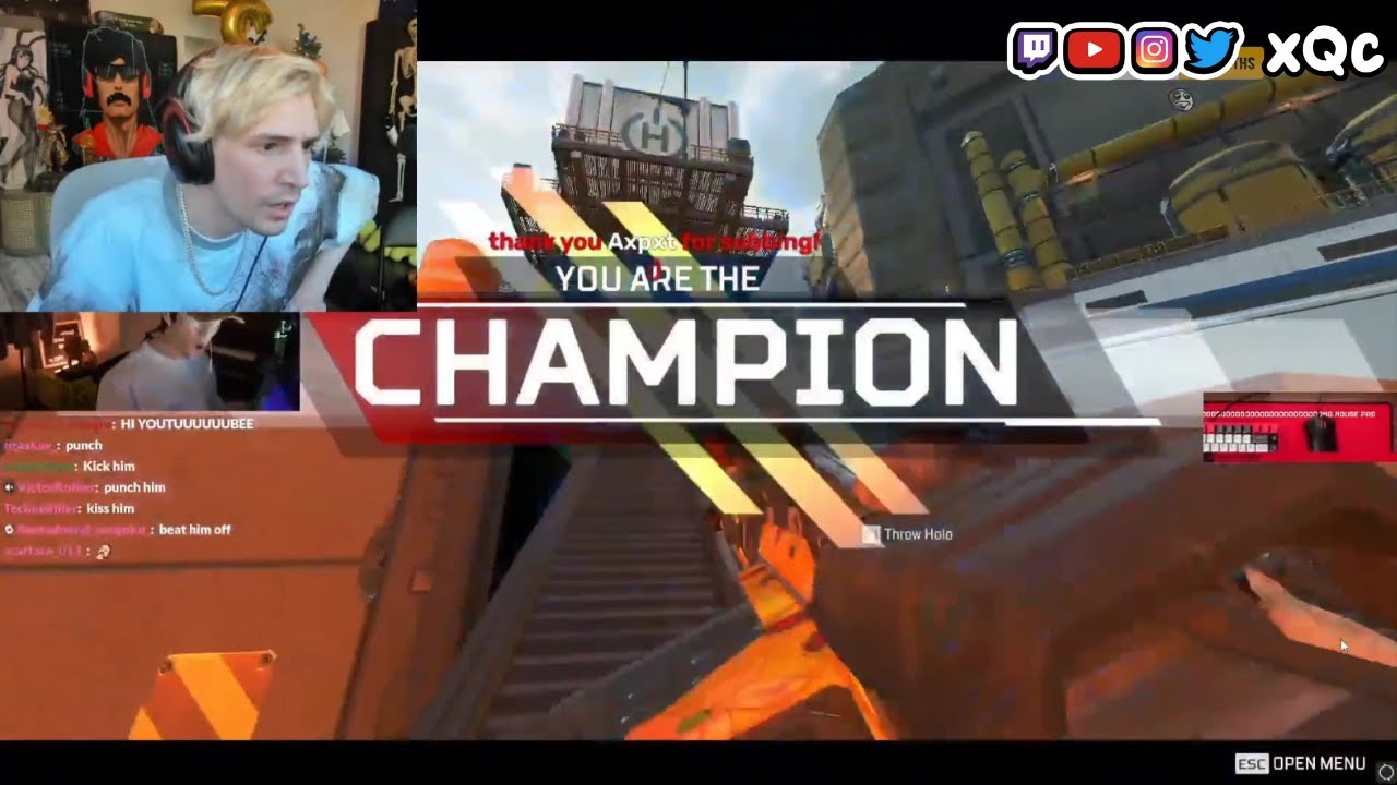 xQc reacts to Aceu hitting the nuttiest trickshot off all time