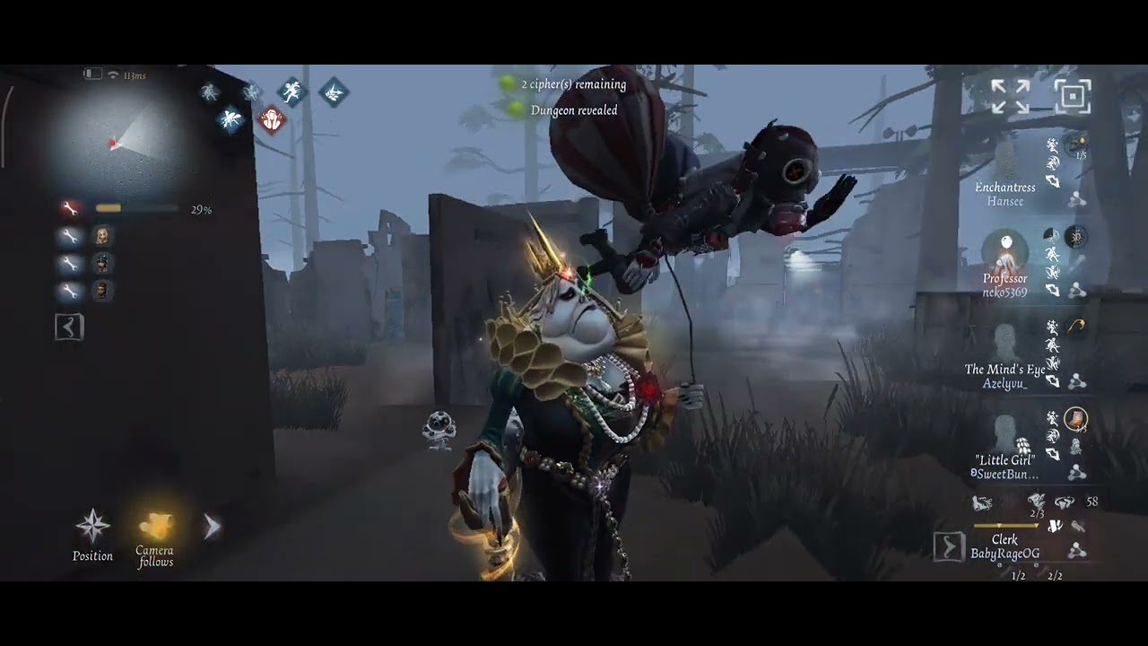 Qm with Transport A skin Professor 🦎🍄 and Buny with Mirage SS skin Little Girl 🪼👱‍♀️ #identityv 