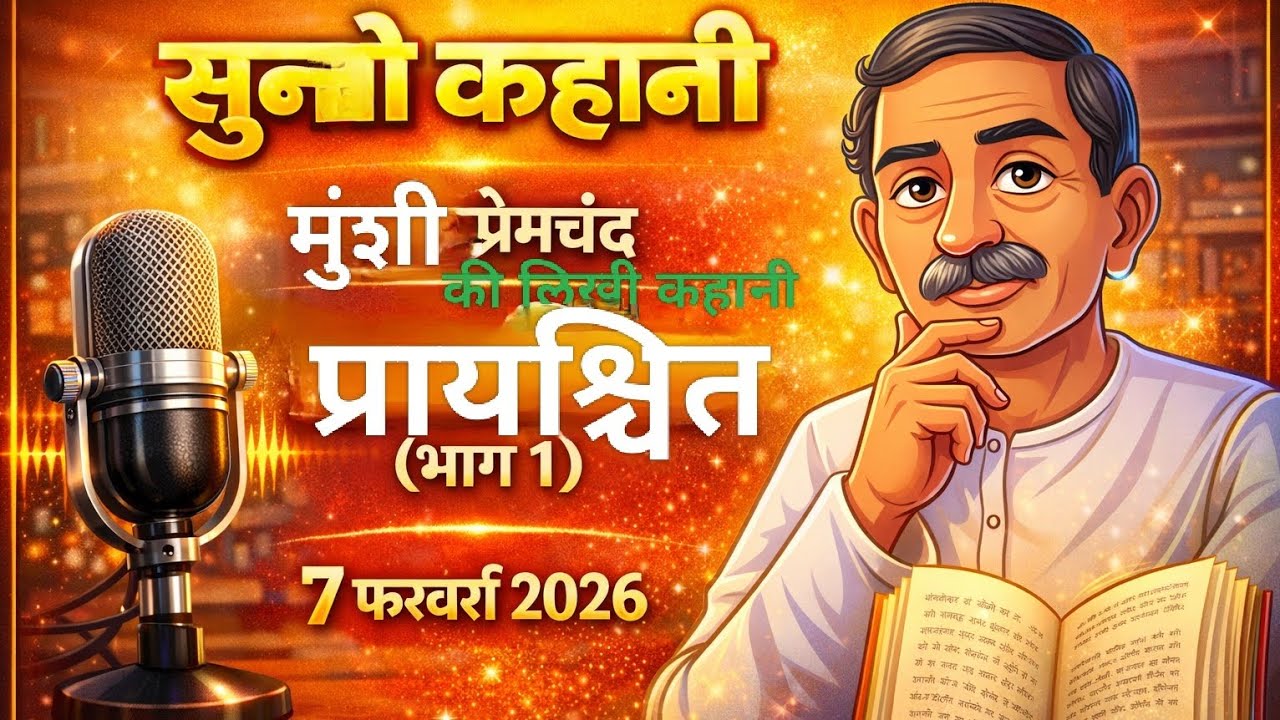 विविध भारती राष्ट्रीय सेवा | सुनो कहानीमुंशी प्रेमचंद की अमर कथा – प्रायश्चित (भाग 1)7 फरवरी 2026