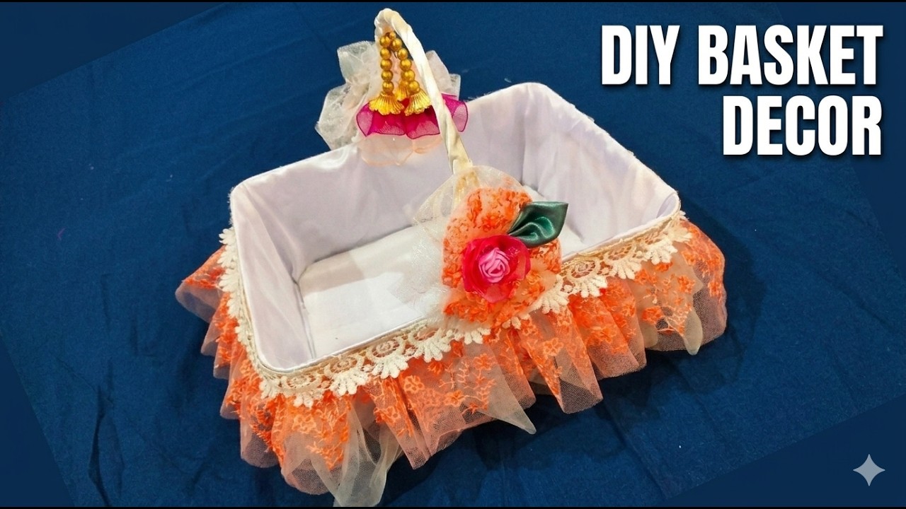 Basket decoration | bride sari gift ideas | diy | marriage gift box | gift hamper ideas  festival