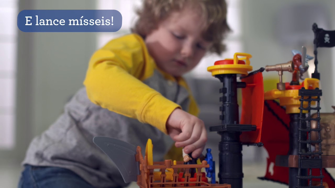 A sua pr&oacute;xima aventura pode ficar mais emocionante com o Navio Pirata Tubar&atilde;o de Imaginext