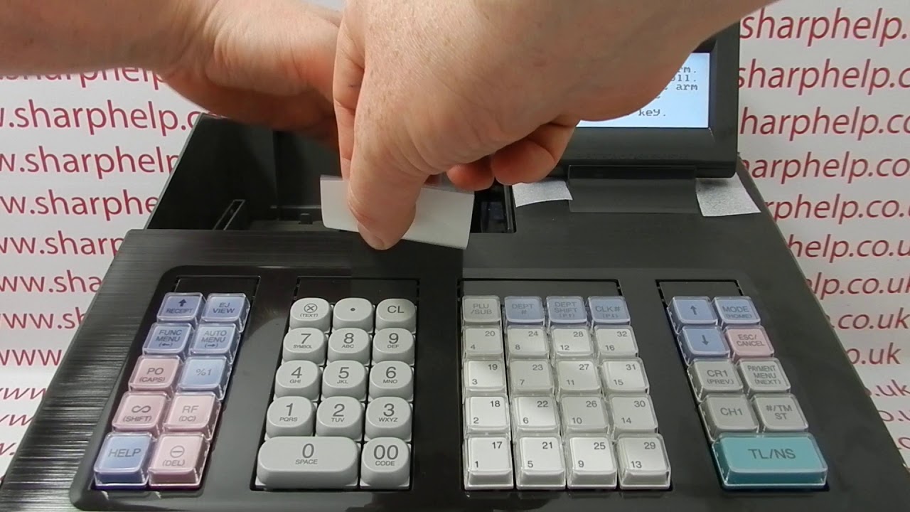 PAPER EMPTY Error On Sharp XE-A207 / XE-A207B / XE-A207W Cash Register