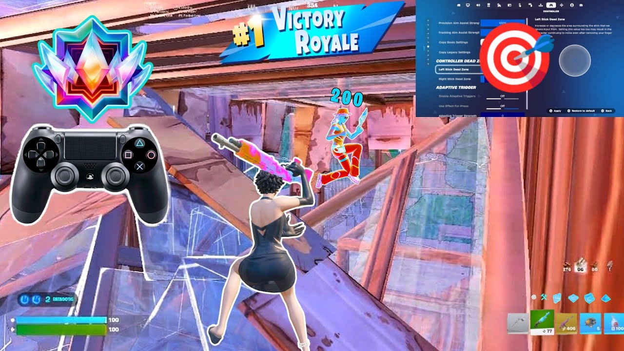 My Aim Got Me Accused of Cheating + Best Controller Settings Fortnite Unreal PS4 Controller Gameplay